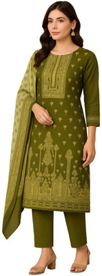ShEmpire Wool Printed Salwar Suit Material