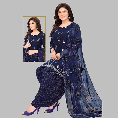 ANGEL QUEEN Crepe Printed Salwar Suit Material