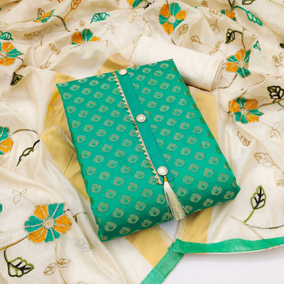 MEHZEEL FAB Jacquard Self Design Salwar Suit Material