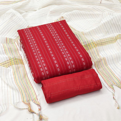 Divastri Cotton Blend Embroidered Salwar Suit Material