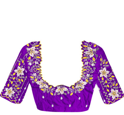 SRIBALAJIESTORE Art Silk Embroidered Blouse Material
