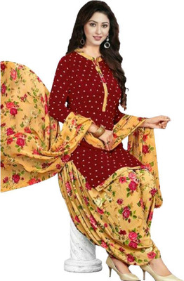 DnVeens Crepe Printed Salwar Suit Material