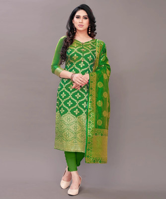 Krishiva Hub Brocade Self Design Kurta & Churidar Material