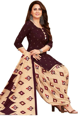 kritanya creation Crepe Printed Salwar Suit Material