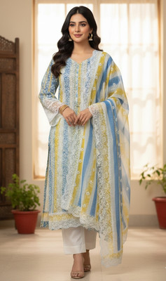 RIDDHI Georgette Embroidered Salwar Suit Material