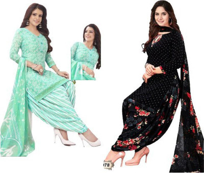 Ananya Fab Crepe Floral Print, Printed Salwar Suit Material