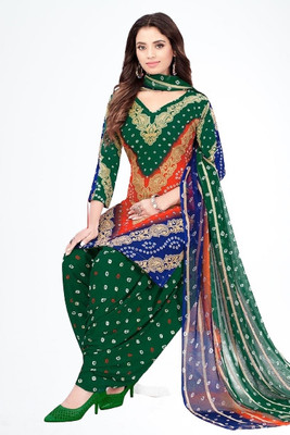 ALSHOP Crepe Self Design Salwar Suit Material