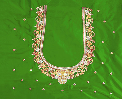 SRIBALAJIESTORE Art Silk Self Design Blouse Material