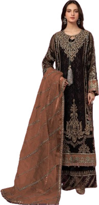 IYALAFAB Georgette Embroidered Salwar Suit Material