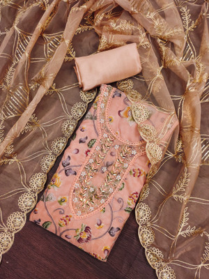 Tasrika Organza Embroidered Salwar Suit Material