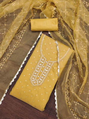 Kimisha Organza Embellished Salwar Suit Material