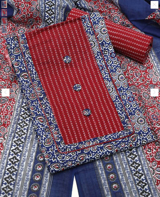 Meghdoot Textiles Pure Cotton Printed Salwar Suit Material