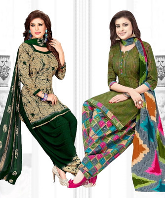 YASHIKA Crepe Printed Salwar Suit Material