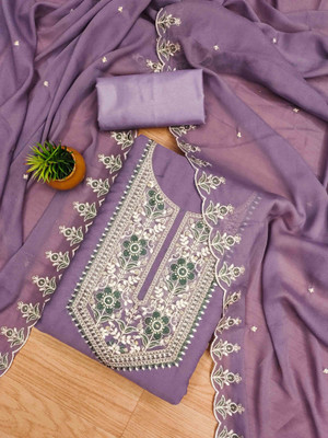 Kimisha Georgette Embroidered Salwar Suit Material