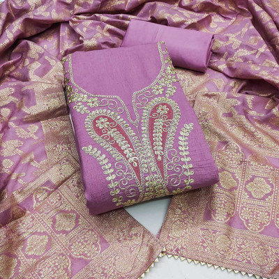 NF FAB Silk Blend Floral Print Salwar Suit Material