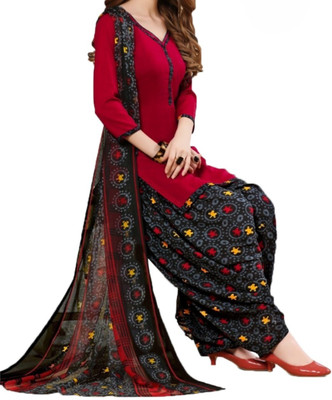 PRIHAAN CLOTHING Crepe Self Design Kurta & Patiyala Material