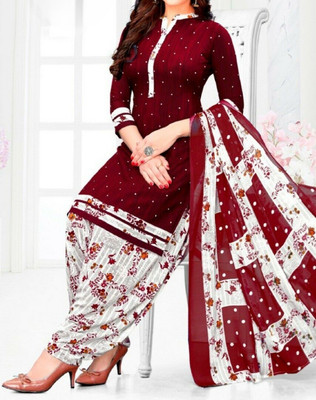 PRIHAAN CLOTHING Crepe Printed Kurta & Patiyala Material