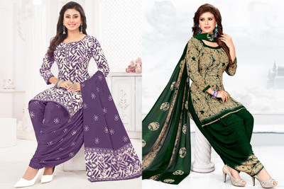 laxmi creation Crepe Embroidered Salwar Suit Material