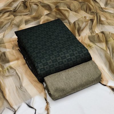 Divastri Cotton Blend Checkered Salwar Suit Material