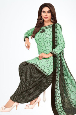 VERCO Crepe Printed Salwar Suit Material