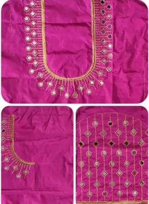 Zenomics Cotton Silk Embroidered Blouse Material