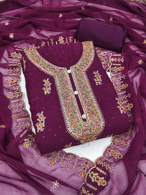 Nayanthara Trends Georgette Embroidered Salwar Suit Material