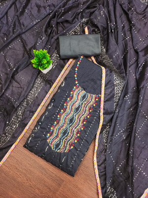 HouseOfCommon Silk Blend Embroidered Salwar Suit Material