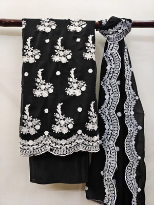 manvaa Georgette Embroidered Salwar Suit Material