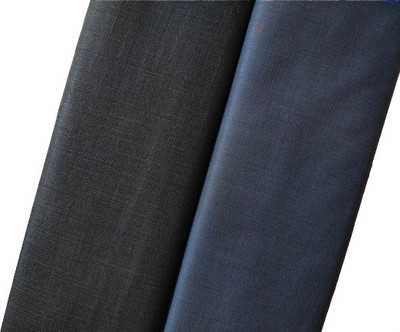 s n textiles Cotton Blend Solid, Self Design Trouser Fabric