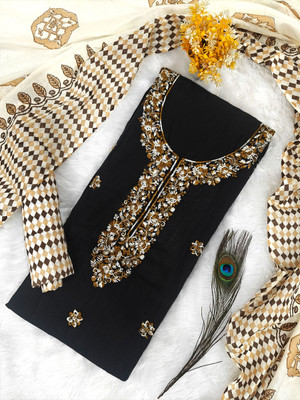 Zubeda Fashion Pure Cotton Embroidered Salwar Suit Material