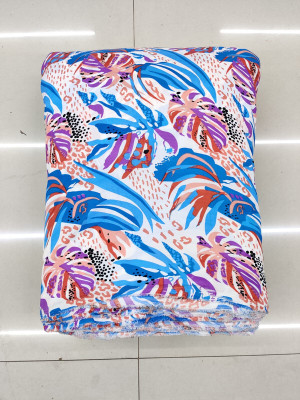 JUGNOO Crepe Floral Print Kurta & Patiyala Material