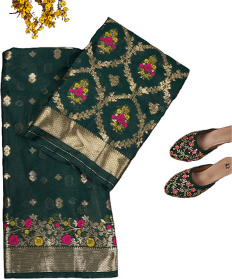 MUFFLY Pure Silk Floral Print Salwar Suit Material