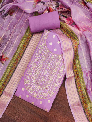 Tasrika Silk Blend Self Design Salwar Suit Material
