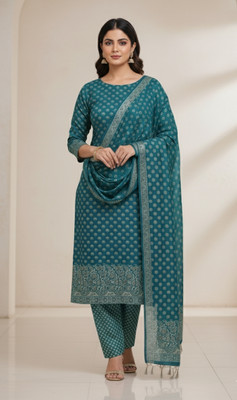 Pahnawa handlooms Cotton Silk Printed Chudidar Fabric