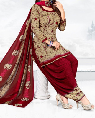 PRIHAAN CLOTHING Crepe Printed Kurta & Patiyala Material