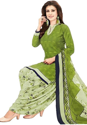 kritanya creation Crepe Floral Print Salwar Suit Material