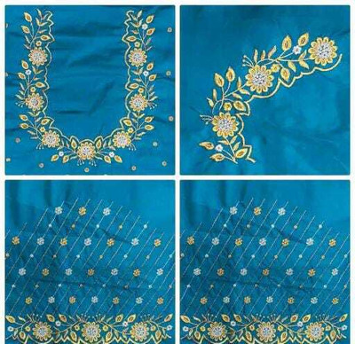 SIDDHI TRENDZ Art Silk Embroidered Blouse Material