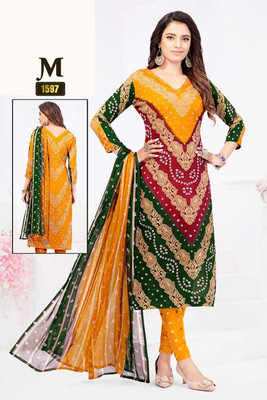 SIMPLYETHNIC Crepe Printed Kurta & Churidar Material