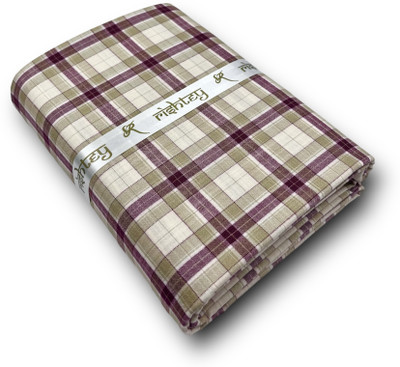 RSIHTEY Cotton Blend Checkered Shirt Fabric