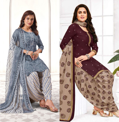 SIMPLYETHNIC Crepe Printed Salwar Suit Material