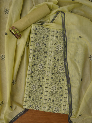 Jaipur Kurti Pure Cotton Embroidered Salwar Suit Material