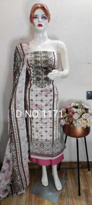 FANCYCHOICE Pure Cotton Printed Salwar Suit Material