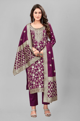 ARISHTA Art Silk Self Design Kurta & Churidar Material