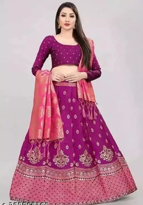 Samrthyafashion Art Silk Self Design Blouse Material