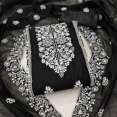 Nayanthara Trends Chanderi Embroidered Salwar Suit Material