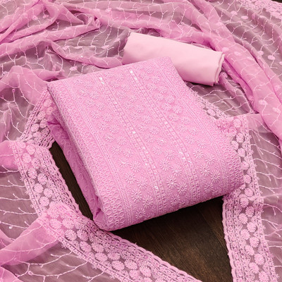 Suha Georgette Embroidered Kurta & Palazzo Material