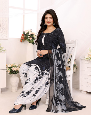 Drashti Creation Crepe Striped Salwar Suit Material