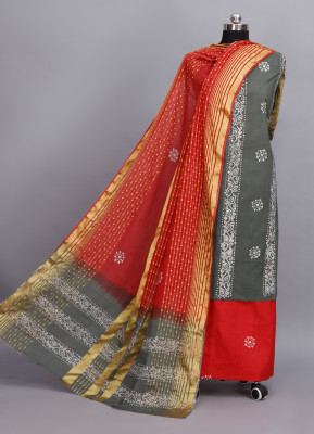 EXONIC Cotton Blend Printed Salwar Suit Material
