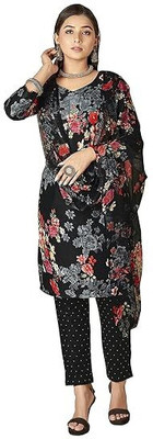 Varishtaa Cotton Blend Printed, Self Design, Geometric Print Salwar Suit Material