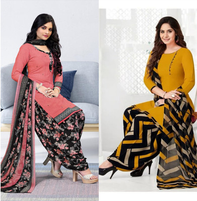 SEWDHAGA Crepe Self Design Salwar Suit Material